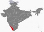 Kerala - mapka (erven oblast)