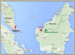 mapka Borneo - 