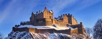 Edinburghský hrad  v zimě